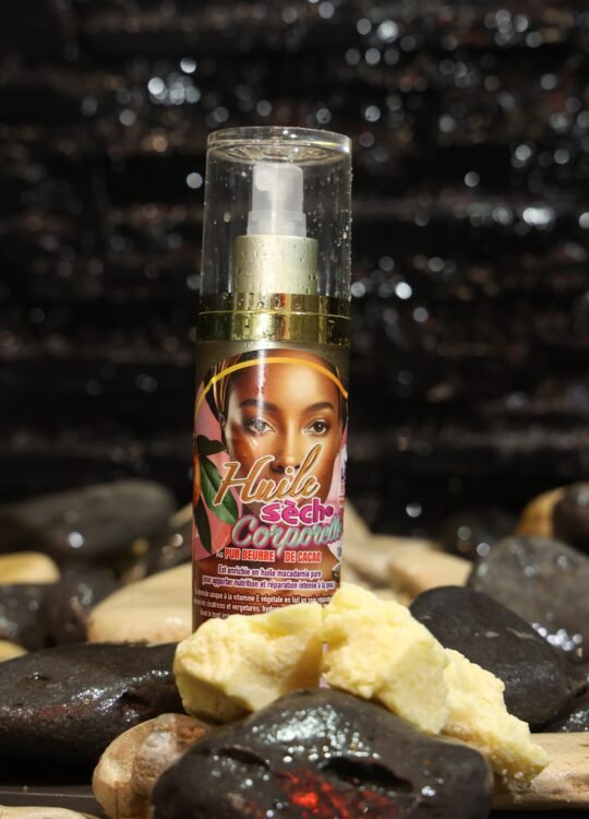 L’huile sèche corporelle au pur beurre de Cacao
