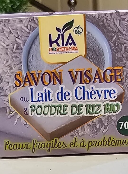 SAVON HYDRATANT AU LAIT DE CHÈVRE & POUDRE DE RIZ. ” Peaux fragiles et à problèmes”