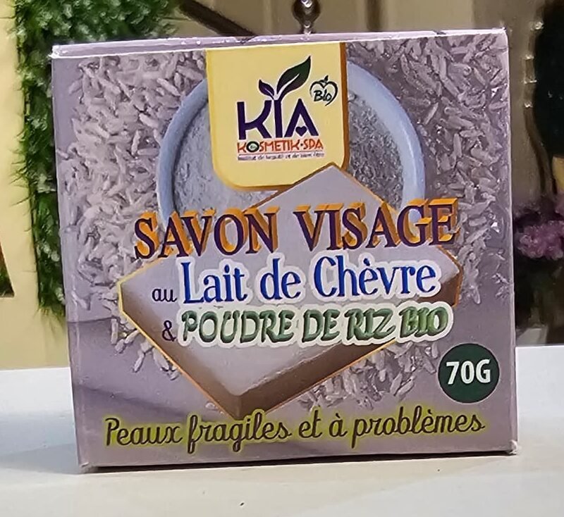 SAVON HYDRATANT AU LAIT DE CHÈVRE & POUDRE DE RIZ. " Peaux fragiles et à problèmes"