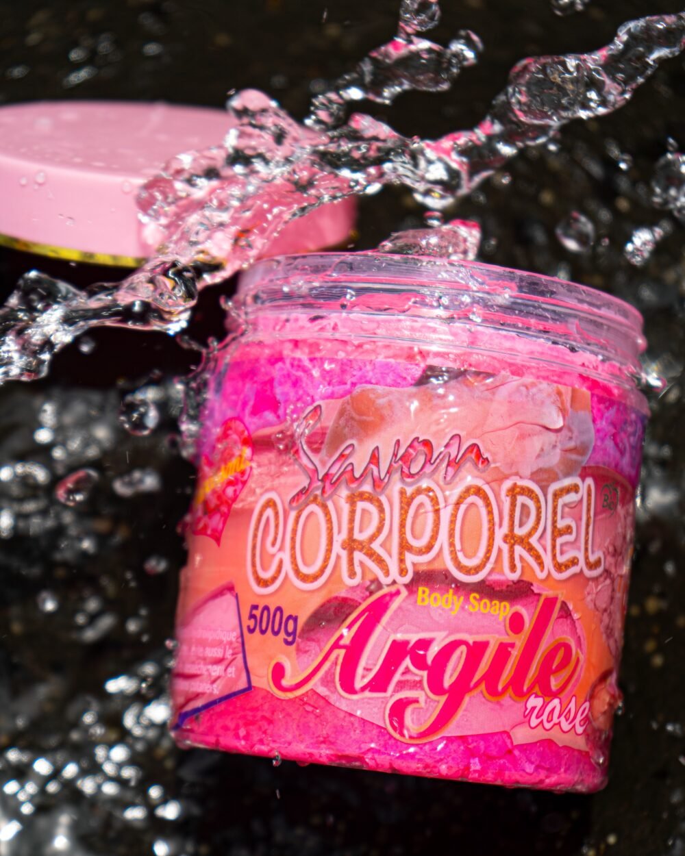SAVON CORPOREL à base d’ARGILE ROSE, extraits de COLLAGÈNE et huile de ROSE BIO. – Image 2