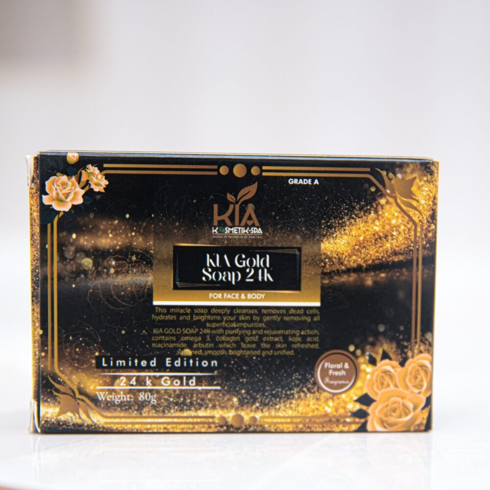 KIA GOLD SOAP 24K pour  VISAGE ET CORPS – Image 4